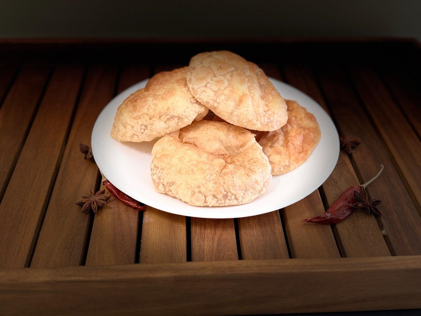 Poori combo (3 Poori + 12 oz Egg curry)