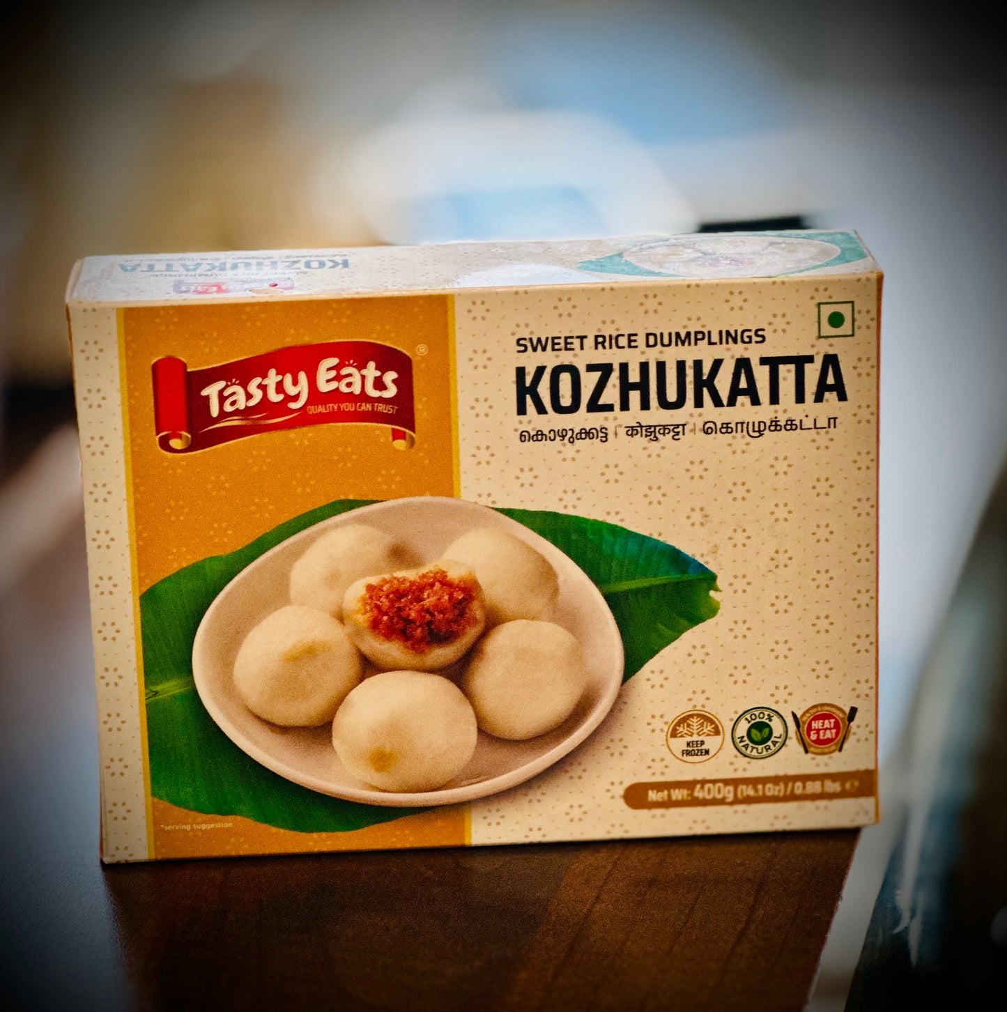 Tasty Eats Frozen Food Kozhukatta (Sweet Rice Dumplings) 400g / 14.1oz / 0.88lb