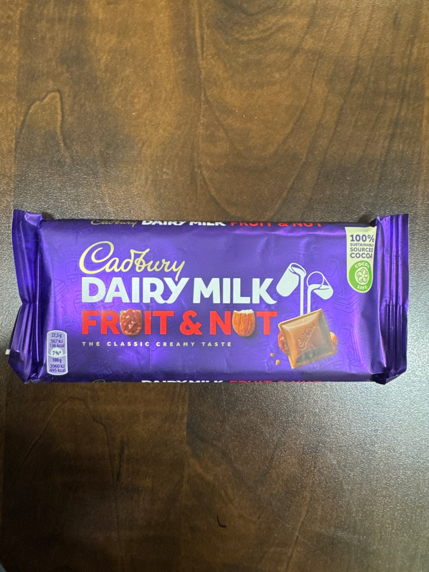 Cadbury Candy Dairy Milk Fruit & Nut 110g