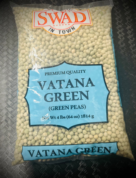 Swad Pulses Vatana Green (Green Peas) 4lb / 64oz / 1814g