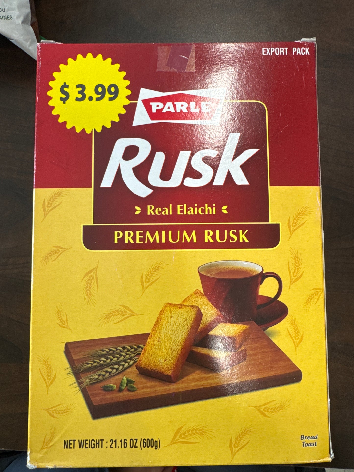 Parle Biscuits Premium Rusk w/ Real Elaichi 21.16 oz / 600g