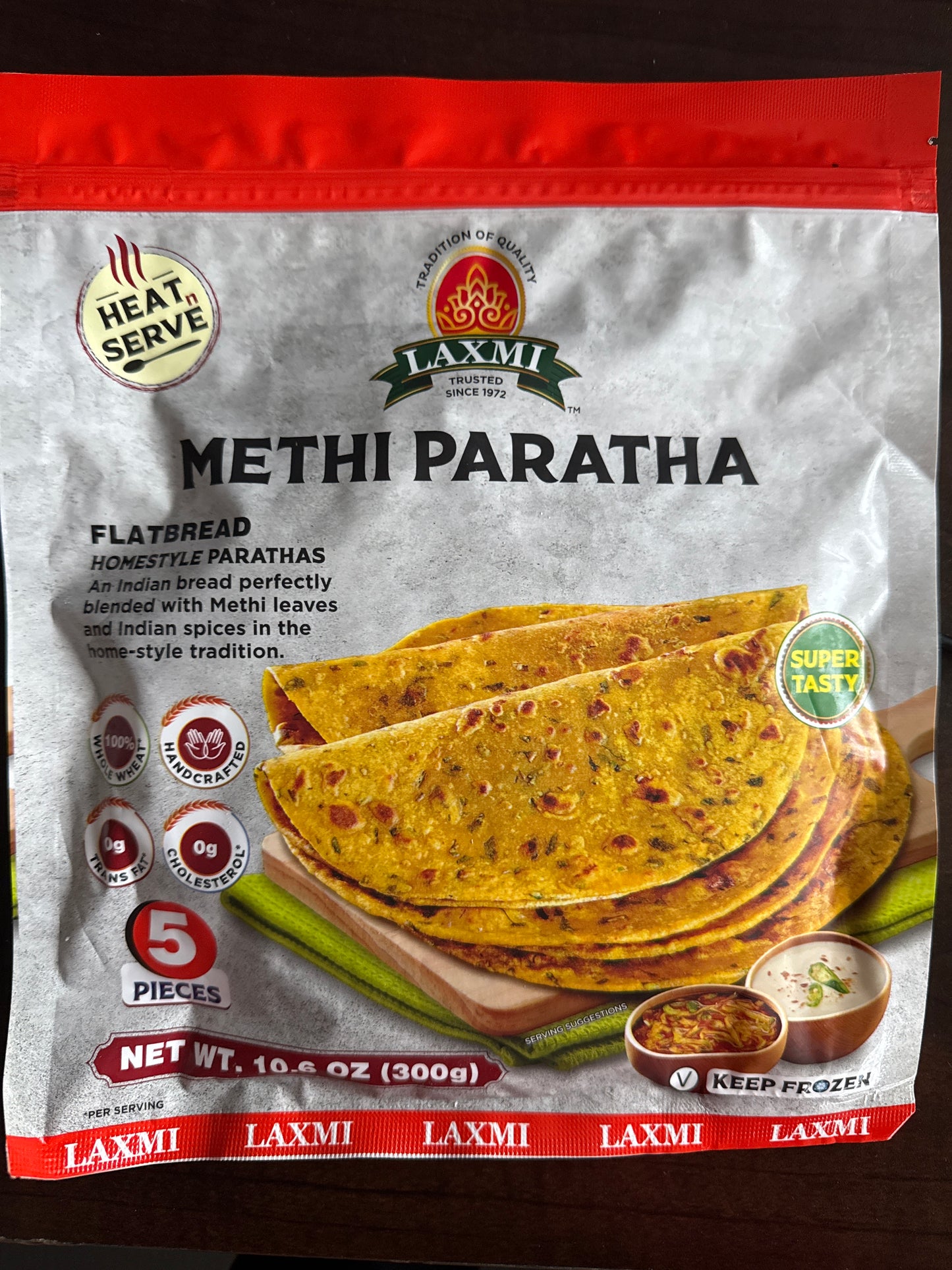 Laxmi Frozen Food Methi Paratha (5ct) 10.6oz / 300g