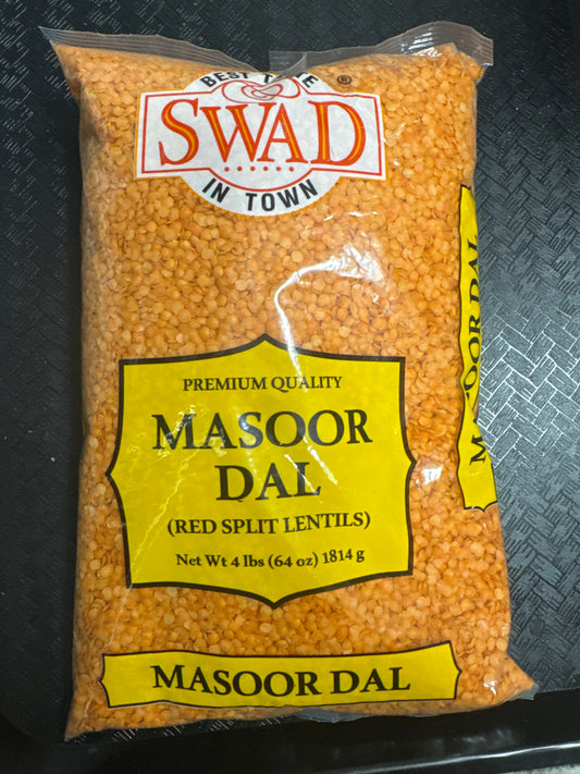 Swad Pulses Masoor Dal (Red Split Lentils) 4lb / 64oz / 1814g