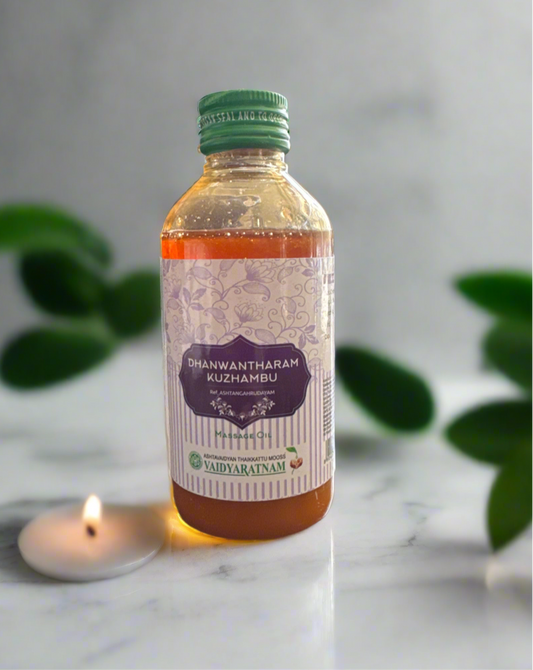 Ashtavaidyan Thaikkattu Mooss Vaidyaratnam Massage Oil Dhanwantharam Kuzhambu 200 ml