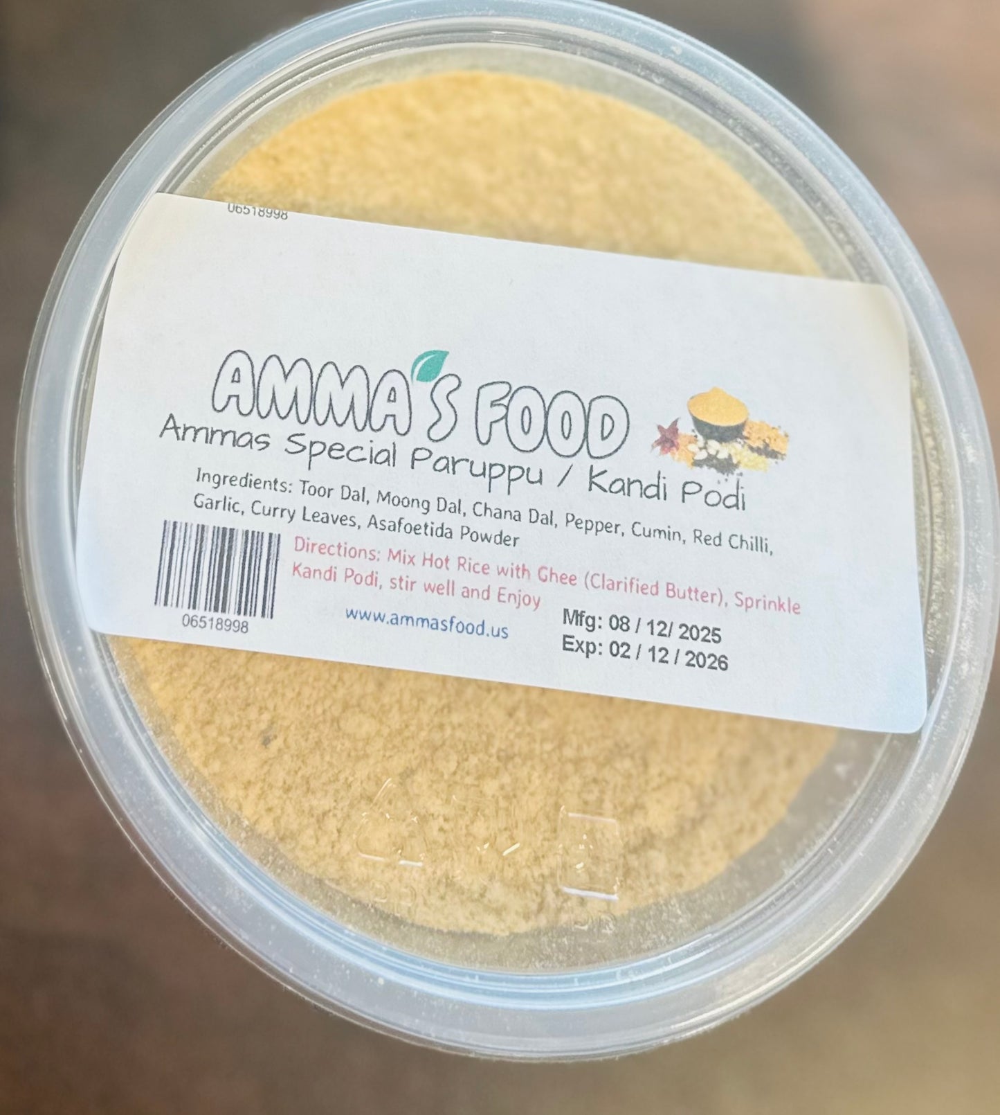 Ammas Special Paruppu / Kandi Podi 125g
