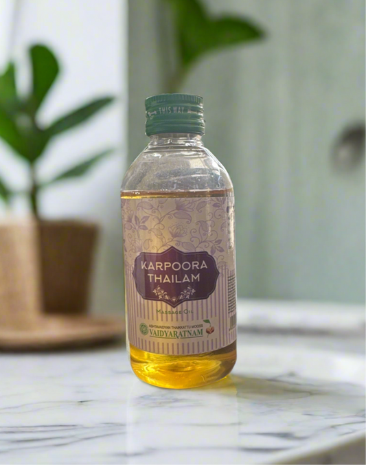 Ashtavaidyan Thaikkattu Mooss Vaidyaratnam Massage Oil Karpoora Thailam 200ml