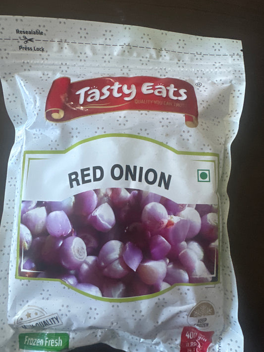 Tasty eats Frozen Food Red onion 400 gm /  0.88 lbs / 14.1 oz