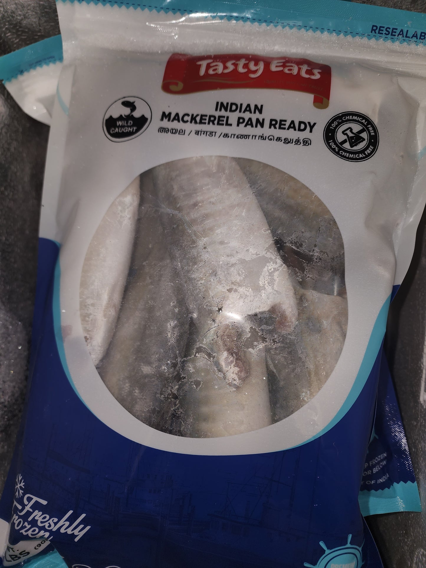 Tasty Eats Frozen Indian Mackerel Pan ready/Cleaned 2 lb (Ayala)