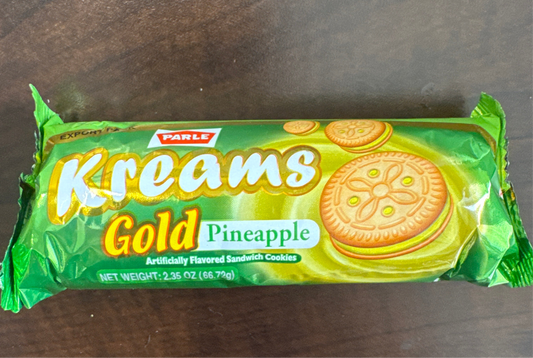 Parle Biscuits Kreams Gold Pineapple Flavour 2.35oz / 66.72g