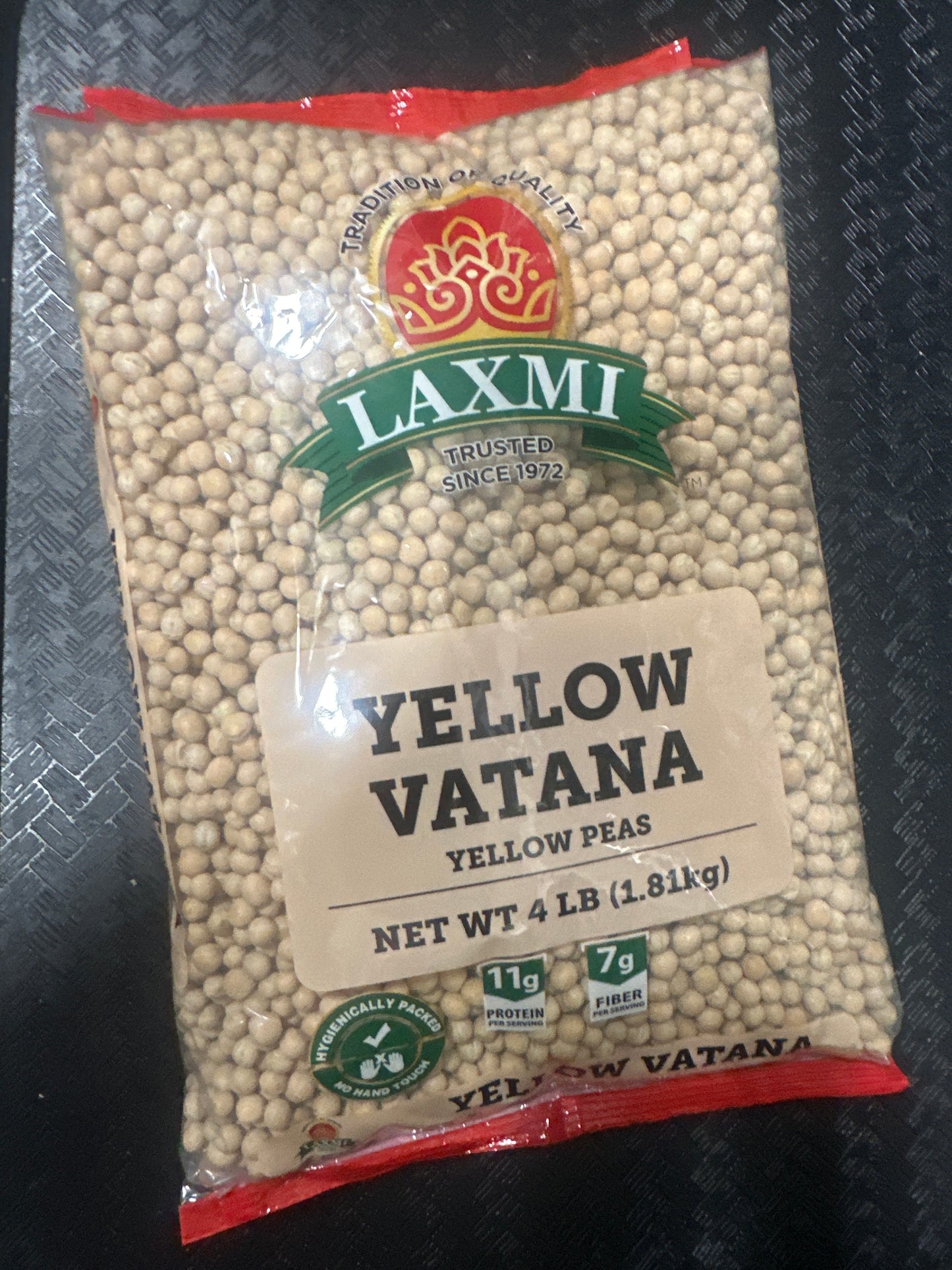 Laxmi Pulses Yellow Vatana (Yellow Peas) 4lb / 1.81kg