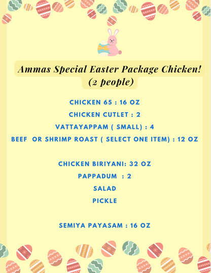 Ammas Special Easter Package (Chicken Combo for 2 persons)