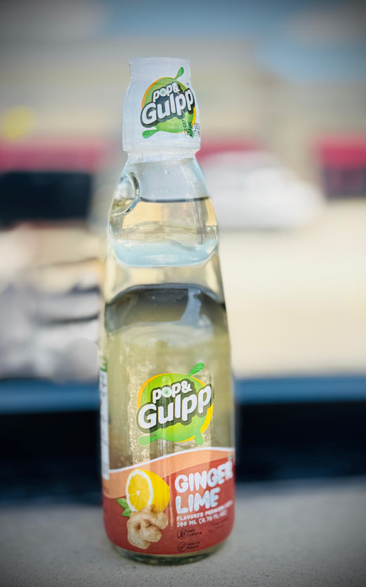 Pop & Gulp Drink Ginger Lime Goli Soda 200ml /6.76fl oz