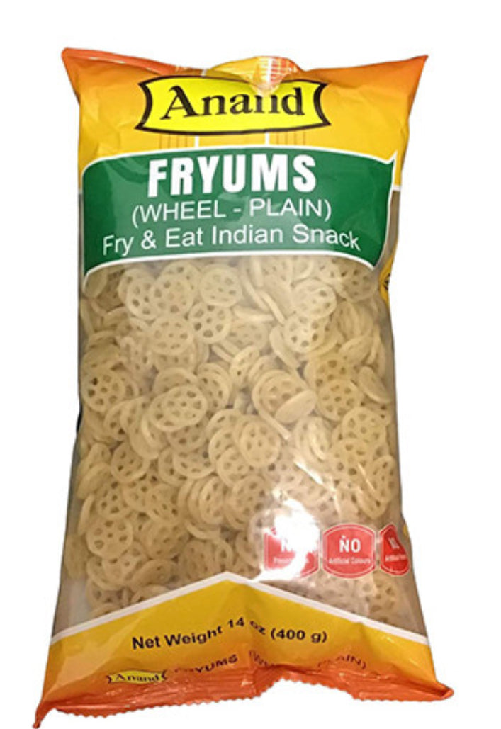 Anand Brand Fryums Plain Wheel 400 gm