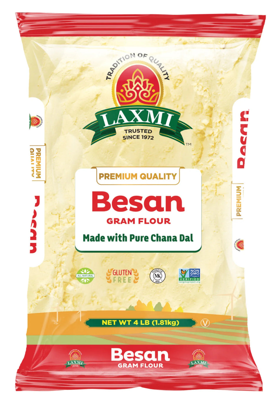 Laxmi Flour Premium Quality Besan 4lb / 1.81kg