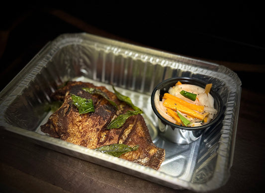 Karimeen Fry with Salad