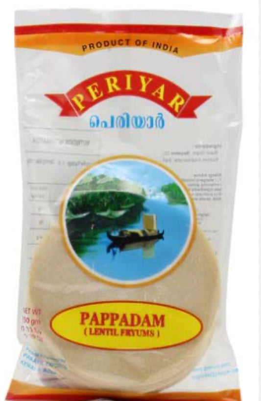 Periyar Fry Kerala Special Pappadam 200g / 7oz / 0.44lb