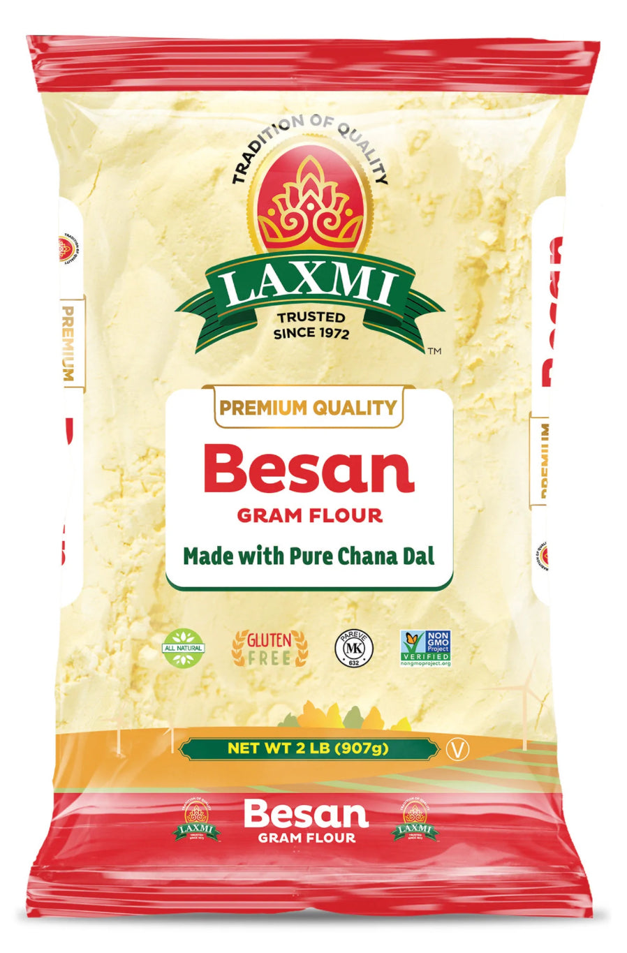 Laxmi brand Besan Flour / Gram Flour 2 lb / 907 gm