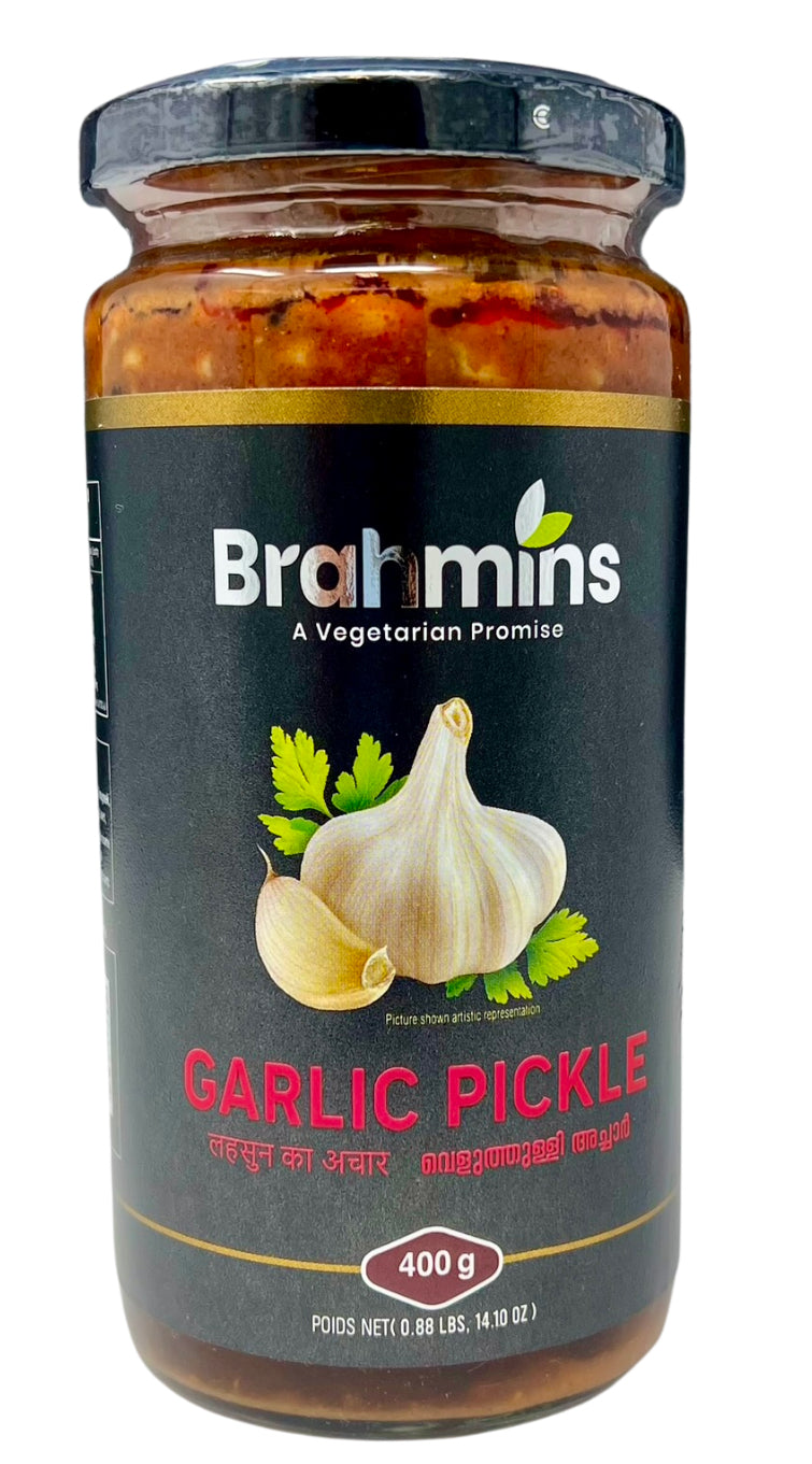 Brahmins Pickle Garlic 400 g  /  0.88 lb  /  4.1 oz