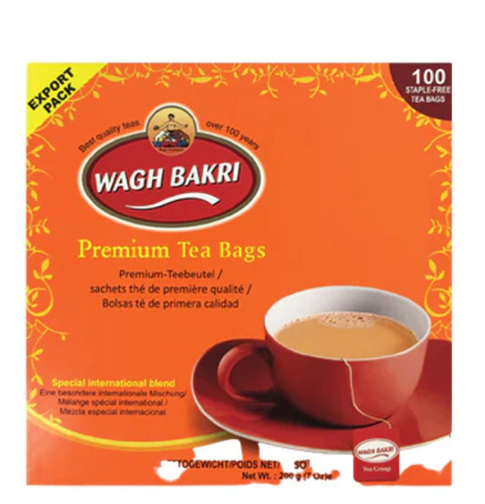 Wagh Bakri Tea Powder Premium Tea Bags (100ct) 200g / 7.06oz