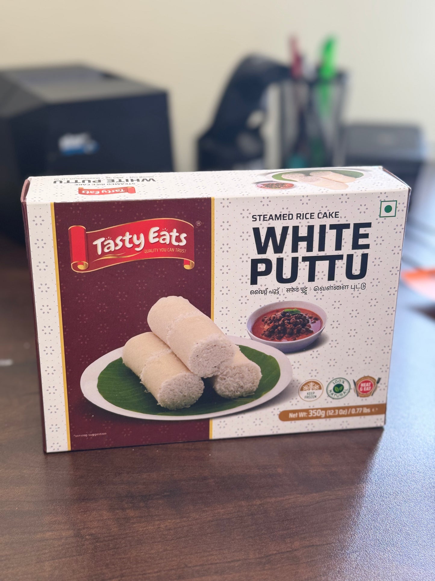 Tasty Eats Frozen Food White Puttu 350g / 12.3oz / 0.77lb