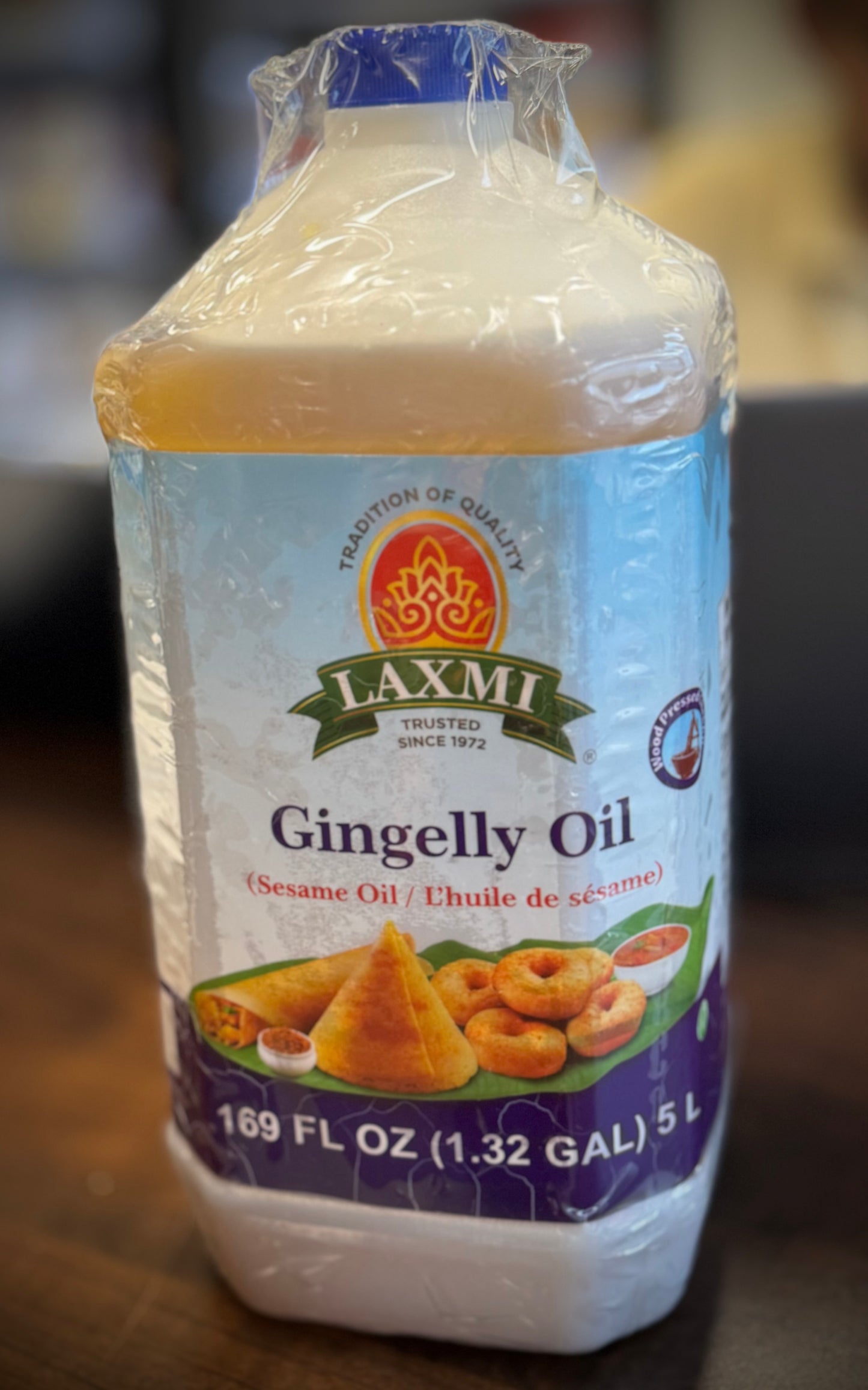 Laxmi Oil Gingelly (Sesame Oil) 169 Fl oz / 1.32 gl / 5L