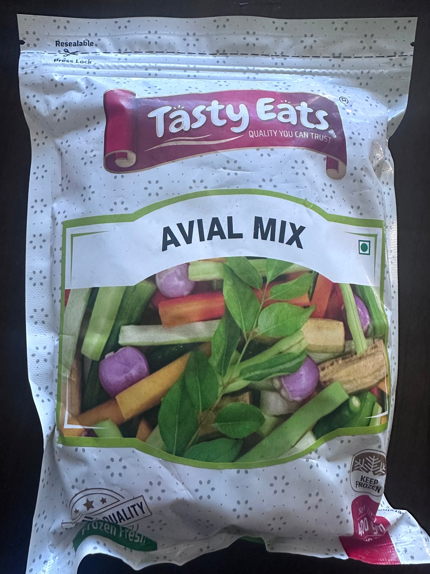 Tasty Eats Frozen Food Avial Mix 400g / 0.88lb / 14.1oz