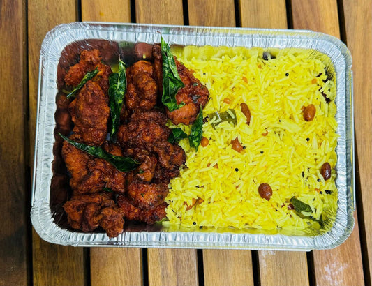 Lemon Rice with Chicken Pakora combo