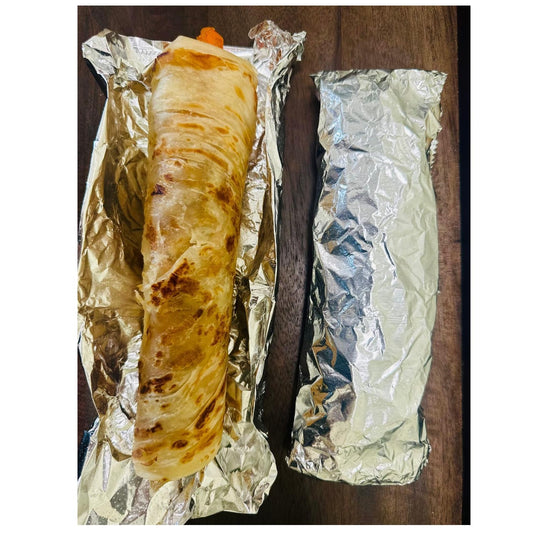 Eggless Porotta Kathi Roll Chicken