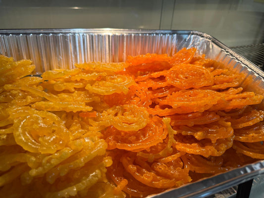 Yellow/Red Jalebi (Fresh from Patel Brothers Bakery)