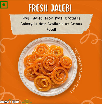 Yellow/Red Jalebi (Fresh from Patel Brothers Bakery)