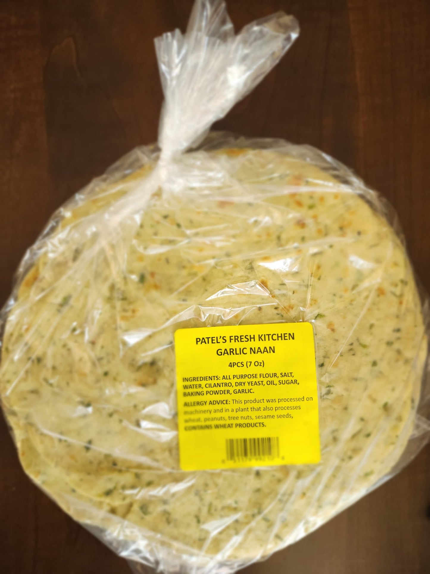 Patel's Fresh Kitchen Garlic Naan (4pcs)
