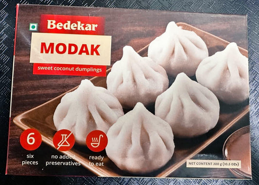 Bedekar Brand Frozen Modak ( Count 6 ) 300 gm / 10.3 oz