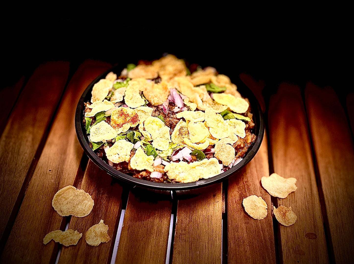 Roadside kalan with corn chips